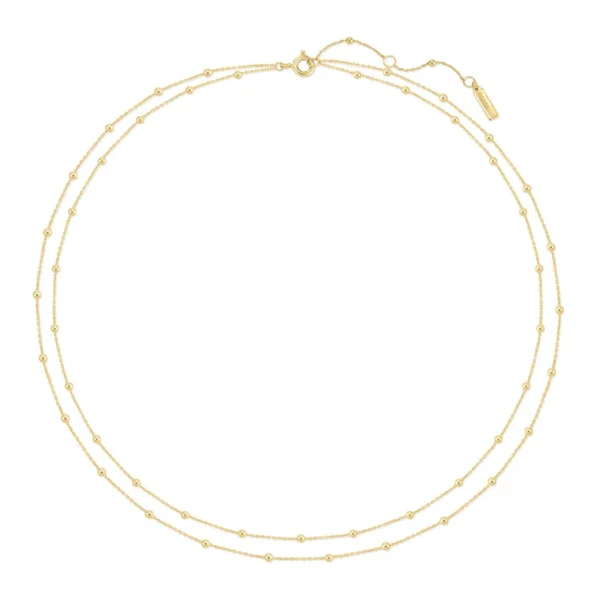 Collana Zoom Gold Double Chain Bead Station
