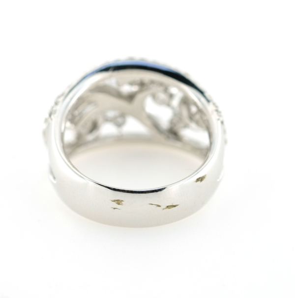 Anello fascia oro bianco e brillanti - immagine 2