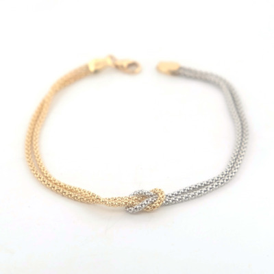 Bracciale bicolor oro nodo