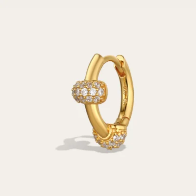 Mono Orecchino Zeina Gold Pavé Huggie