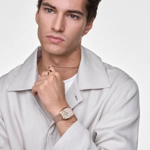 Orologio Marlon Wire Linen Rose Gold - immagine 5